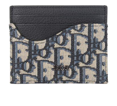 Christian Dior Card Holder, &pound;170, Accessories, Navy, Canvas/Leather, Front view